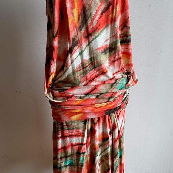 PLEIN SUD Y2K Tie Dye Flapper-Style Midi Dress - Picture 6 of 10